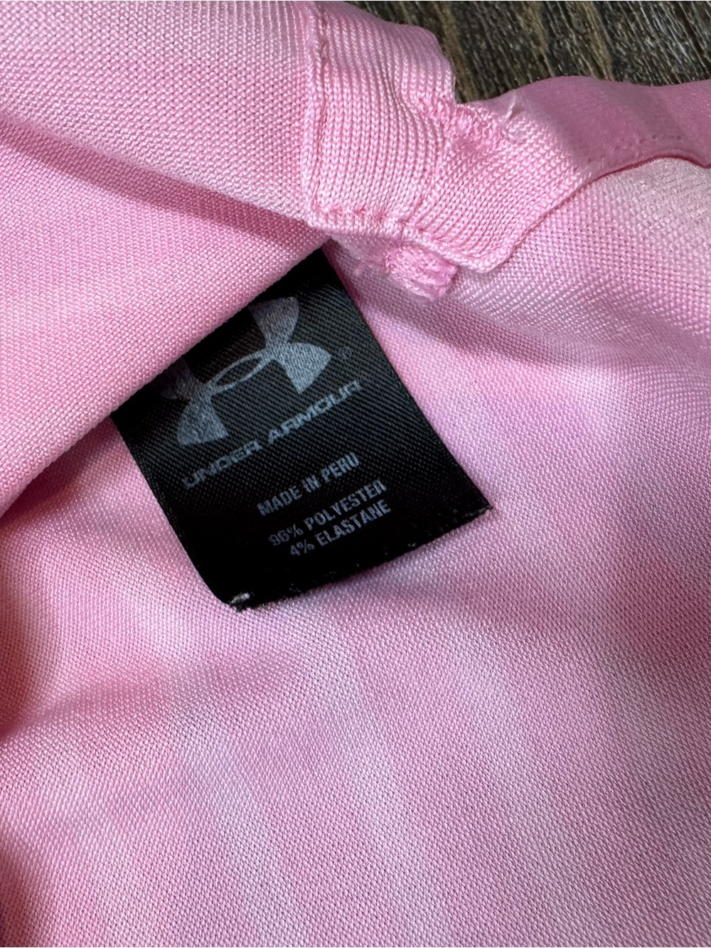 Under Armour Men's Golf Polo Pink Striped Performance SZ L - Picture 12 of 12